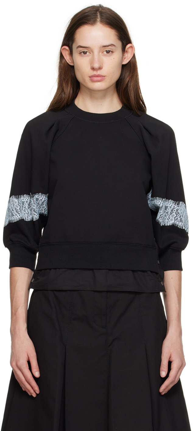 Shop 3.1 Phillip Lim / フィリップ リム Black Lantern Sleeve Sweatshirt In Blk Multi