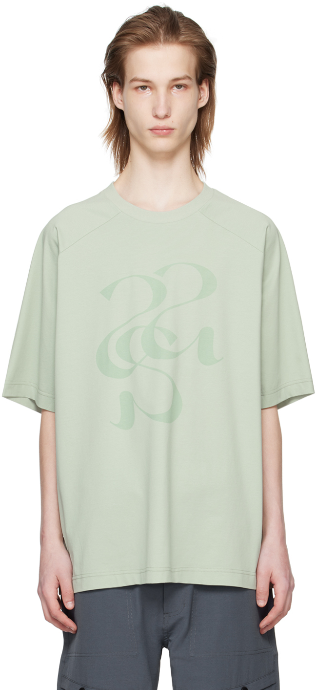 A. A. Spectrum Green Monogram T-Shirt