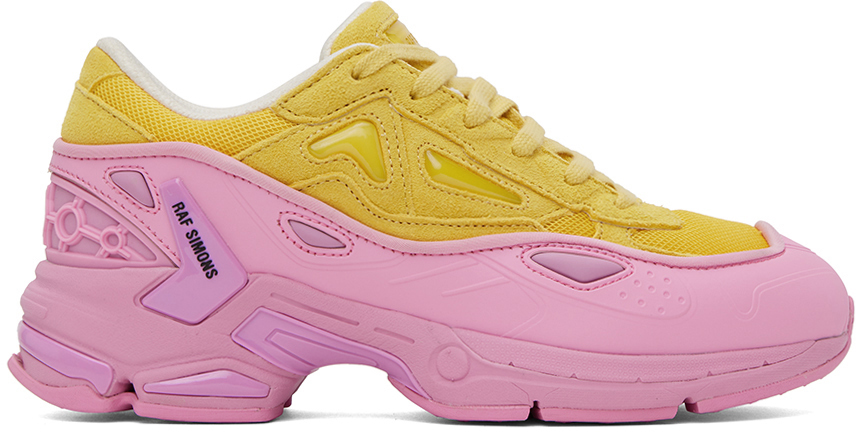Raf Simons Yellow & Pink Pharaxus Sneakers In Yellow/pink 1548