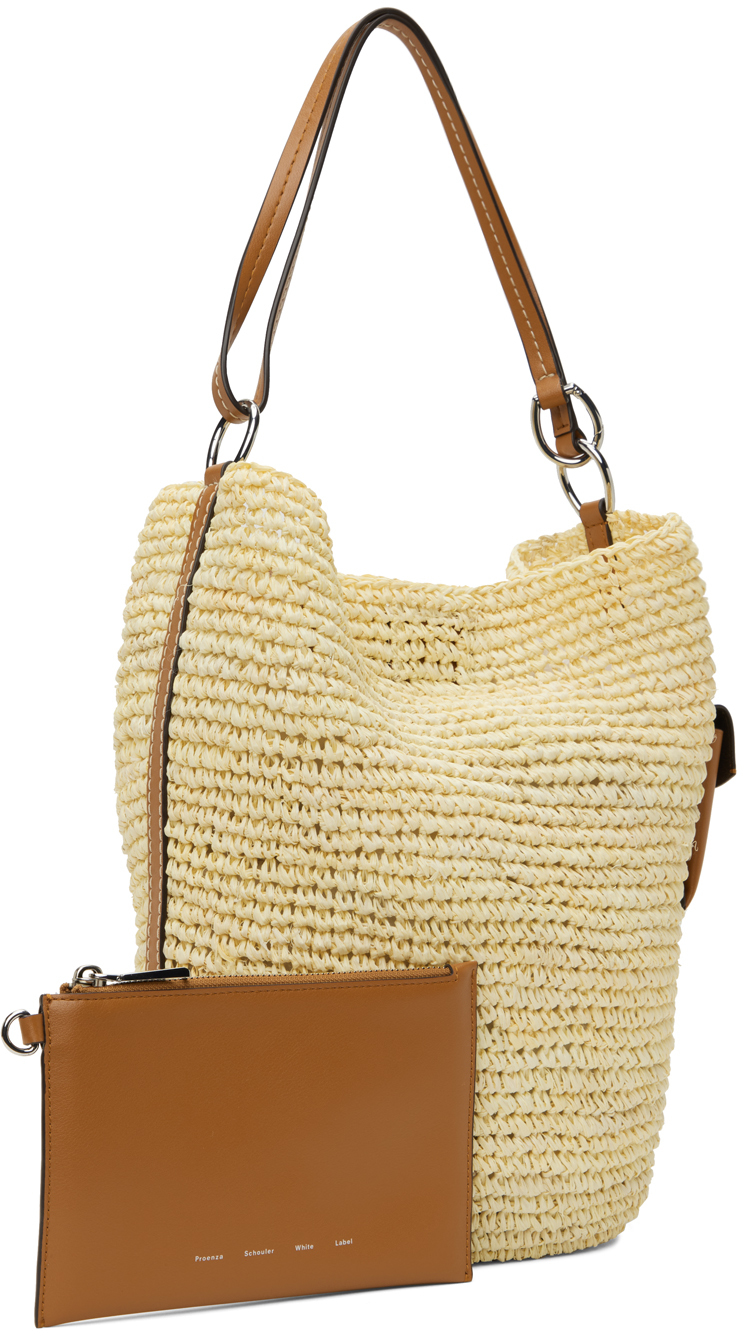 Proenza Schouler Magnetic Buckle Shoulder Bag In 103 Ivory