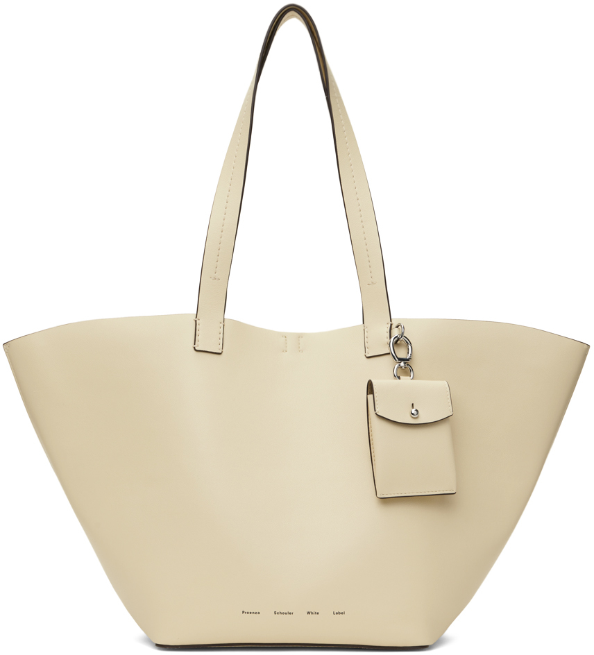 Shop Proenza Schouler Off-white  White Label Large Bedford Tote In 103 Ivory