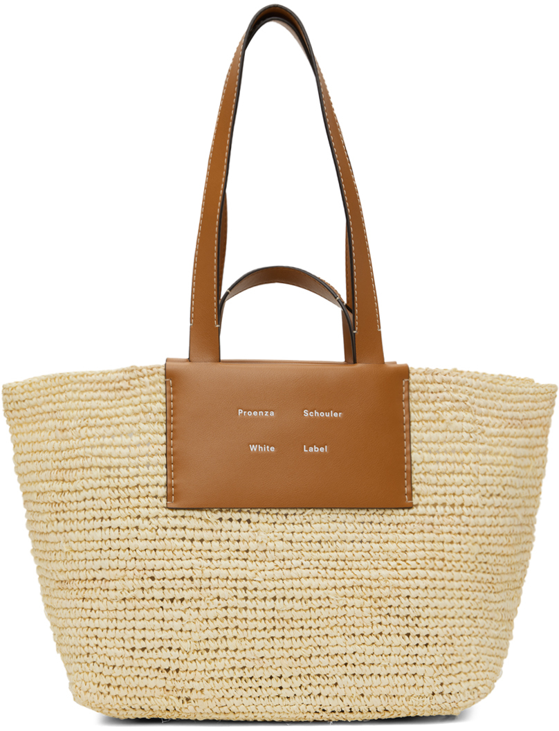 Proenza Schouler Beige  White Label Large Morris Tote In 103 Ivory