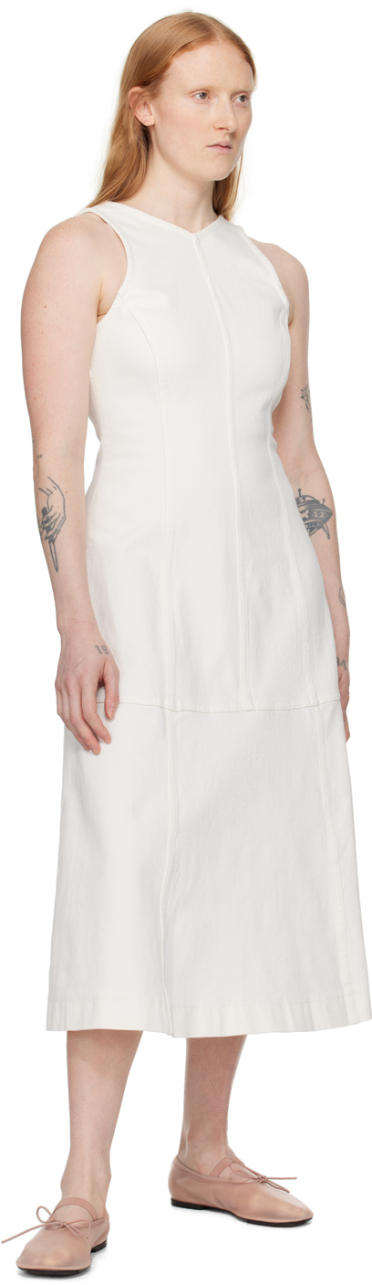 PROENZA SCHOULER OFF-WHITE PROENZA SCHOULER WHITE LABEL ARLET DENIM MIDI DRESS 