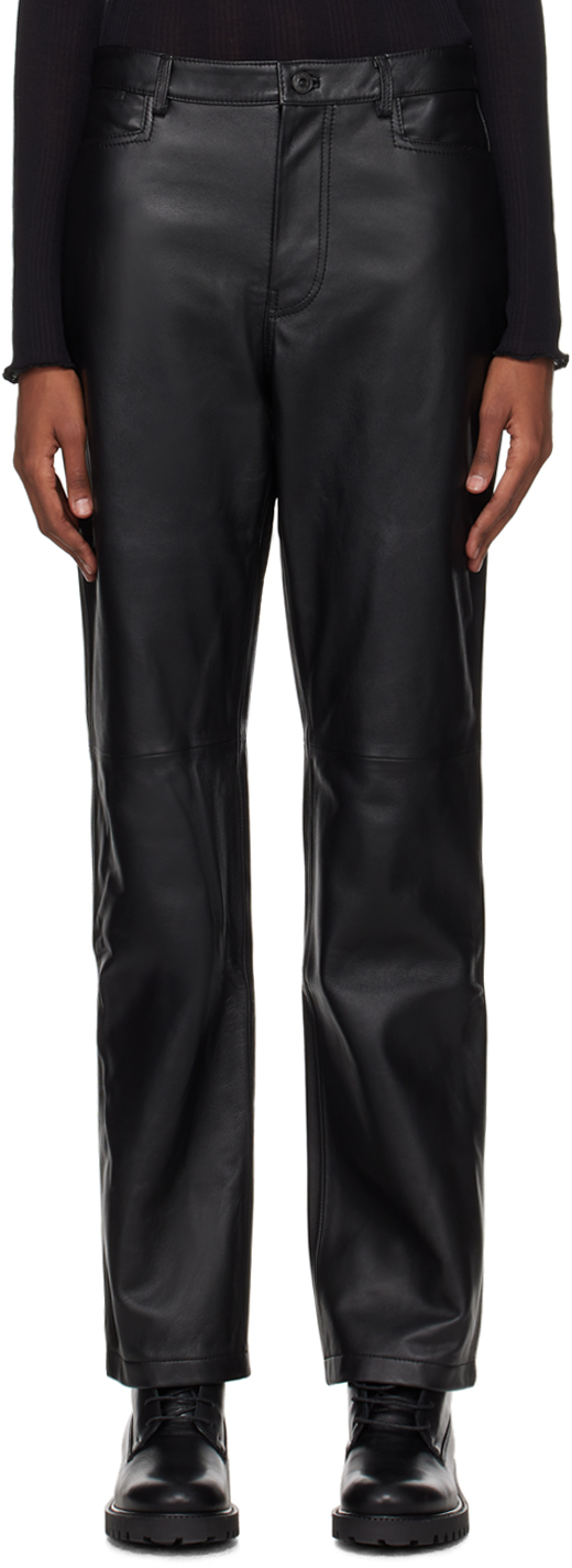 Black Proenza Schouler White Label Maxine Leather Pants