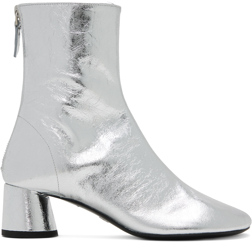 Proenza Schouler Silver Glove Boots In 40 Silver