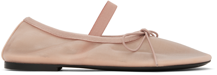 Proenza Schouler Pink Glove Mary Jane Mesh Ballerina Flats