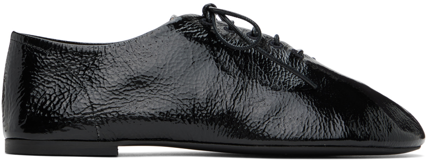 Proenza Schouler Glove Patent-leather Oxford Shoes In 001 Black