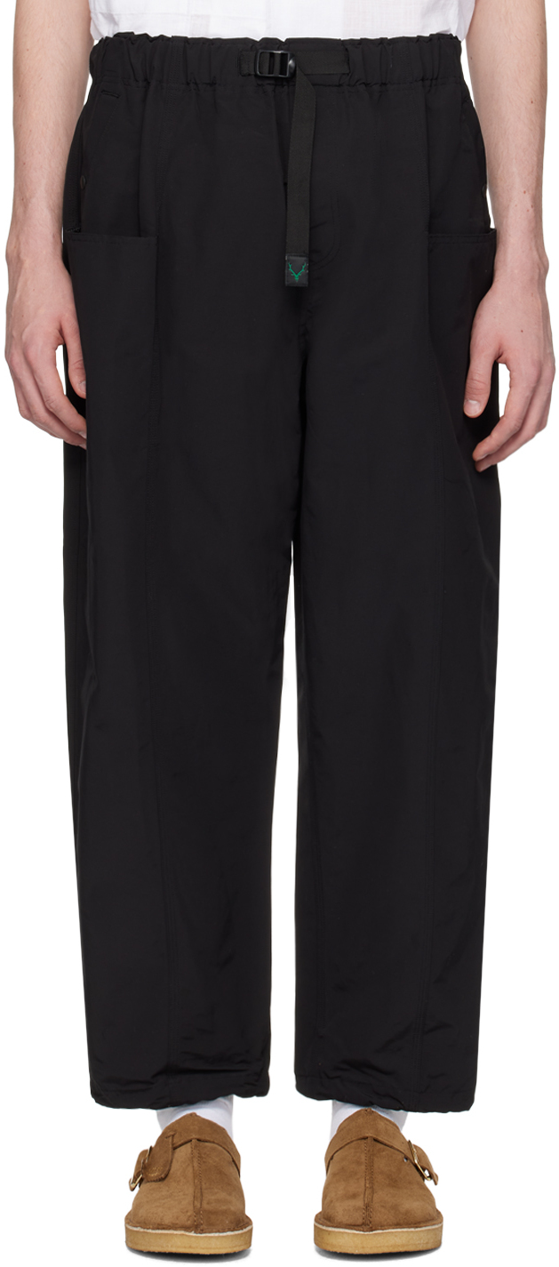 Shop South2 West8 Black Belted C.s. Trousers In C-black