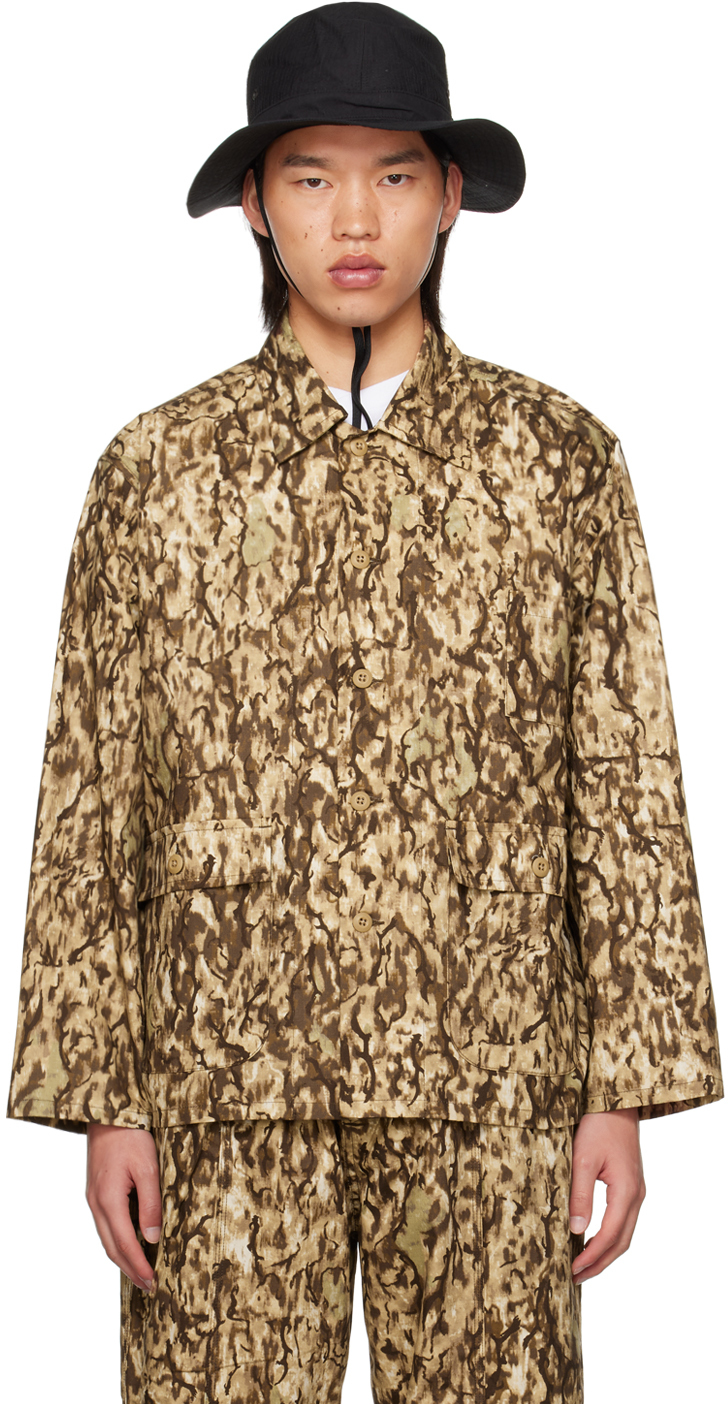 South2 West8 Beige Hunting Shirt In A-horn Camo