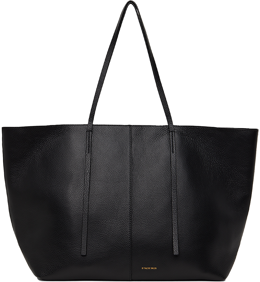 by Malene Birger: Black Abilla Grainy Leather Tote | SSENSE