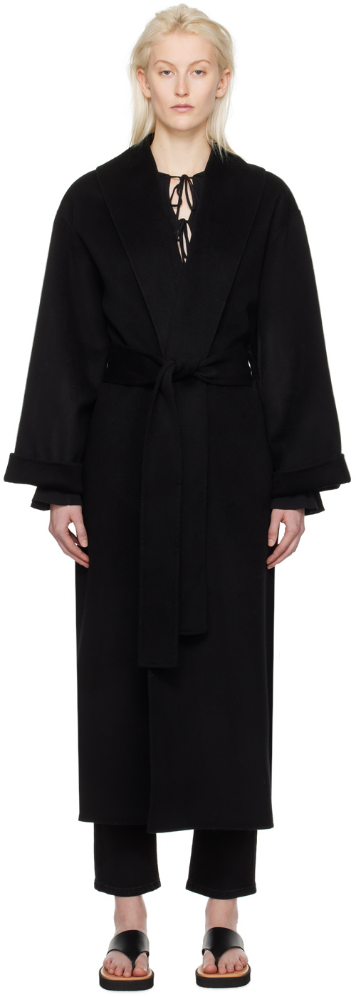 By Malene Birger Black Trullem Coat In 050 Black