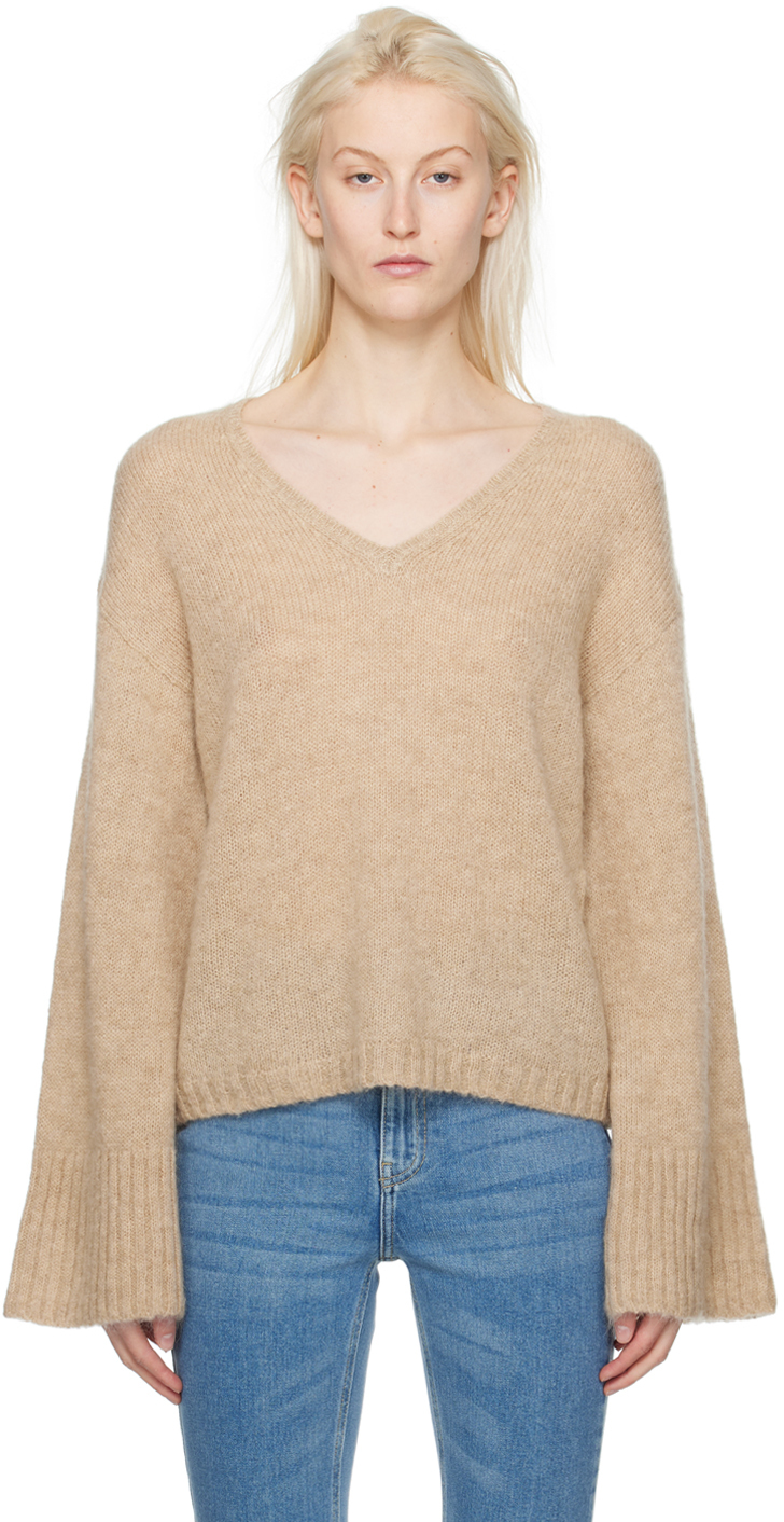 Shop By Malene Birger Beige Cimone Sweater In 18t Twill Beige