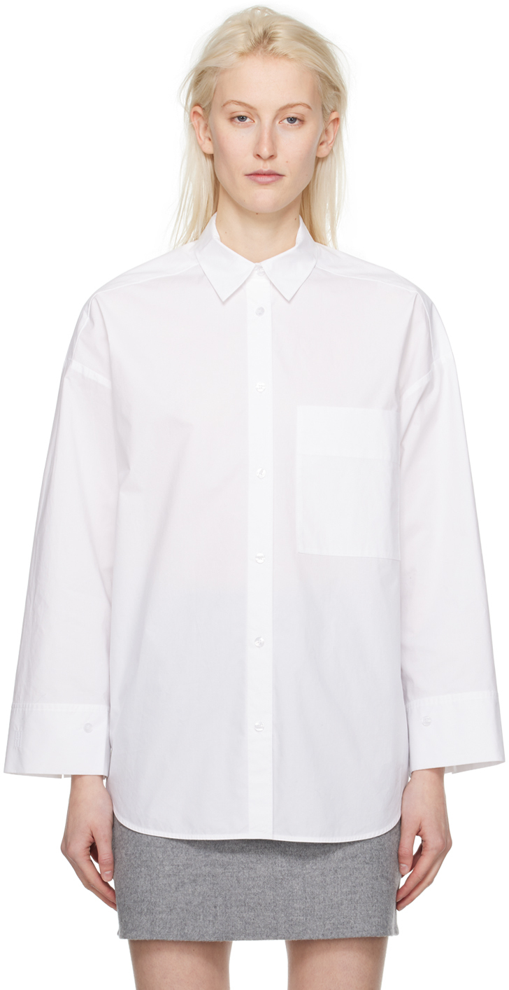 By Malene Birger White Derris Shirt In 090 Pure White