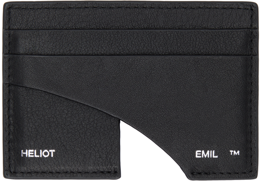 Heliot Emil Black Leather Card Holder
