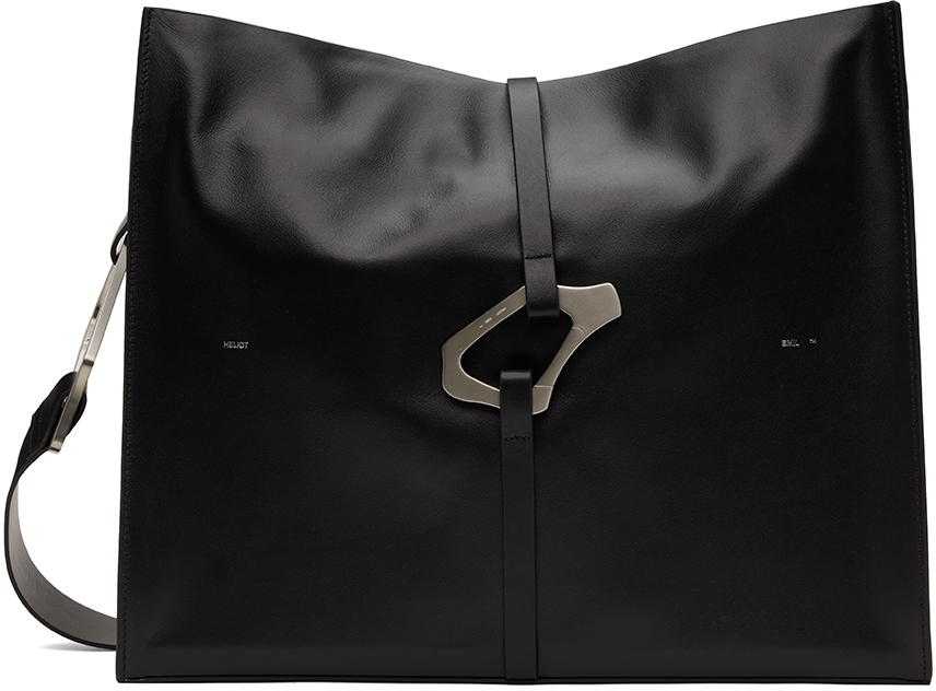 Heliot Emil Logo-detail Leather Tote Bag In Black