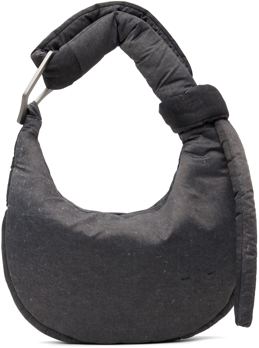 Heliot Emil Gray Attache Bag In Grey Stone
