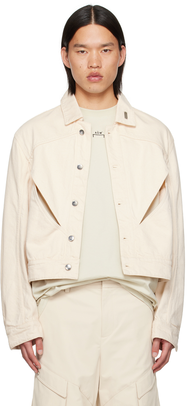 HELIOT EMIL OFF-WHITE EQUISETUM DENIM JACKET 