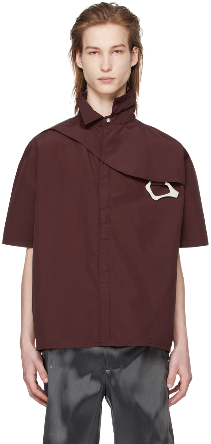 Burgundy Press-Stud Shirt