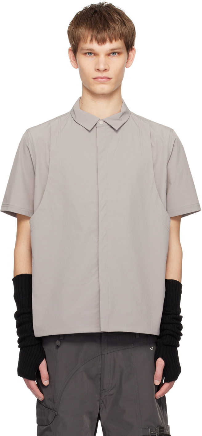 Heliot Emil Ssense Exclusive Grey Apsis Technical Shirt In Grey