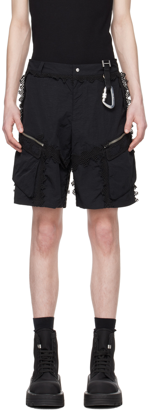 Shop Heliot Emil Black Spherical Shorts