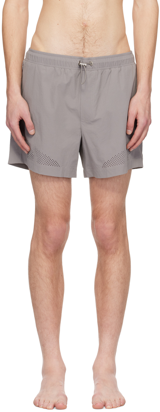 Heliot Emil Gray Intine Shorts In Light Grey