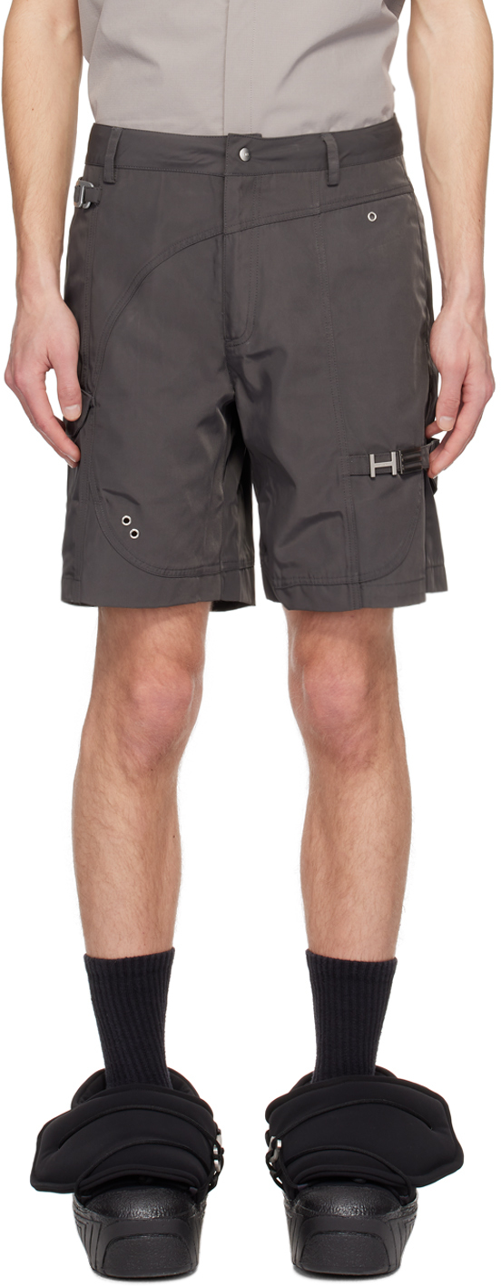 Heliot Emil Ssense Exclusive Gray Minimal Shorts In Grey