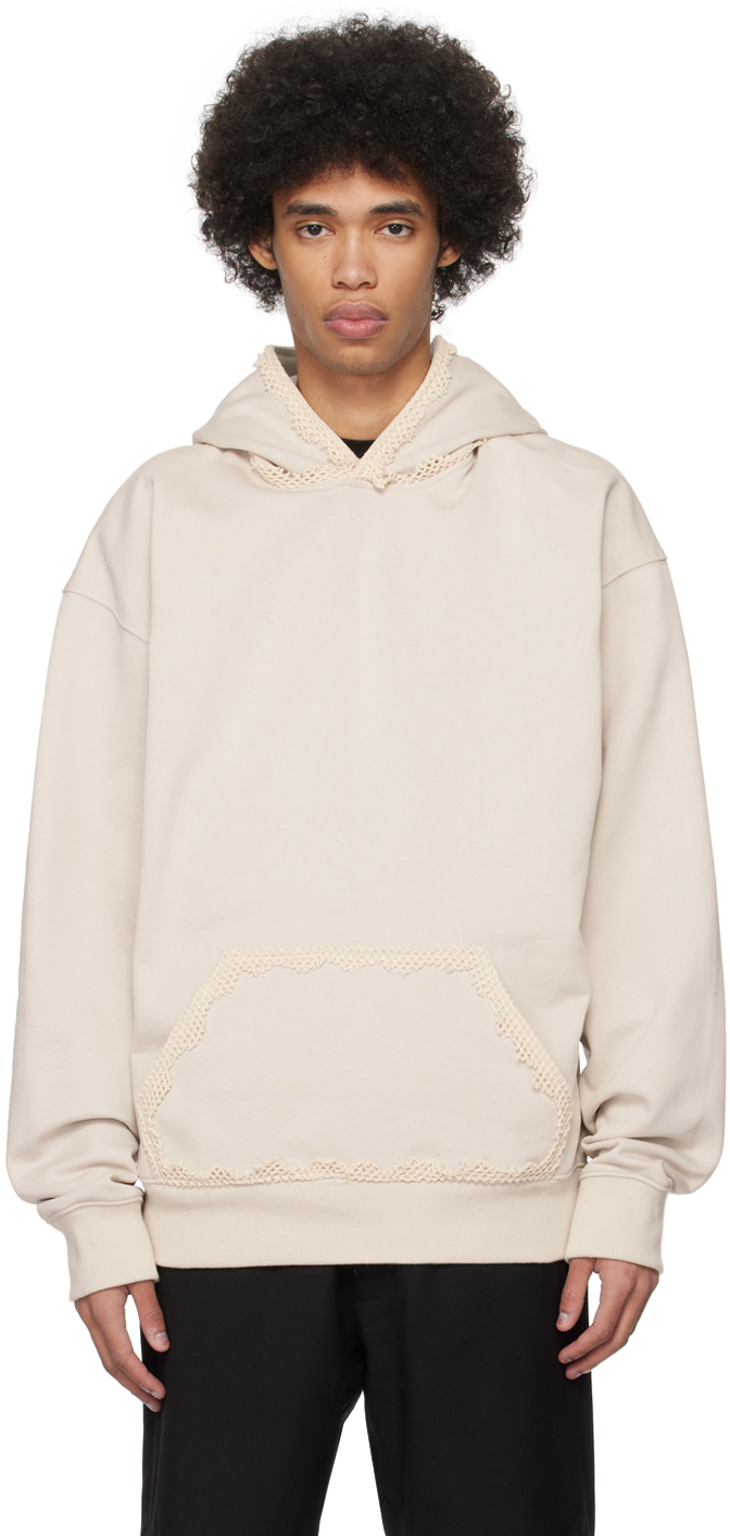 HELIOT EMIL: Taupe Spherical Hoodie | SSENSE