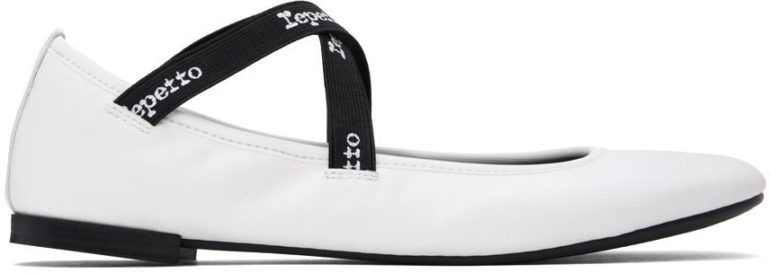 Shop Repetto White Joana Ballerina Flats In 050 Blanc