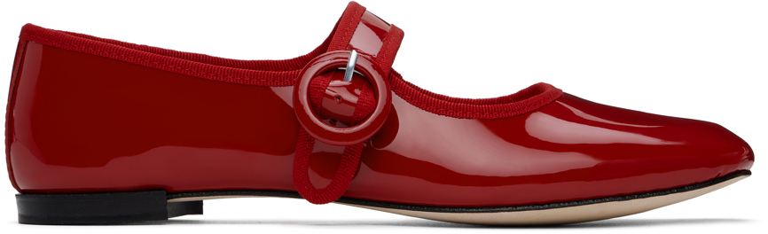 Shop Repetto Red Georgia Ballerina Flats In 550 Flamme