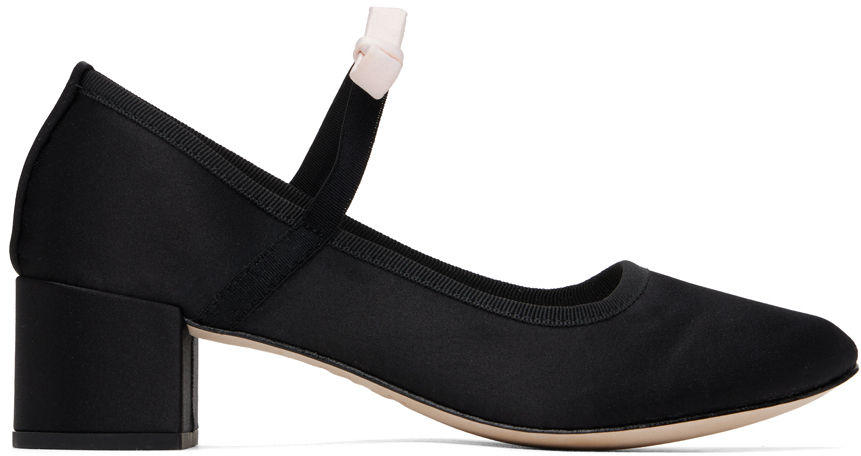 Black Guillemette Mary Janes Heels