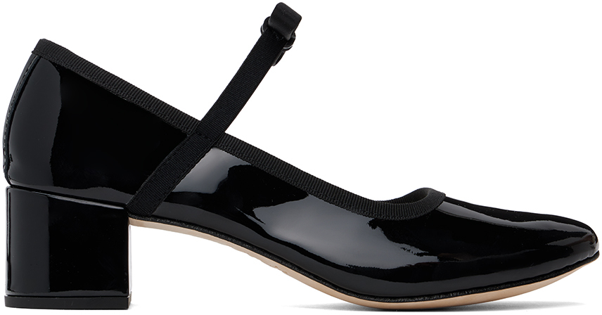 Shop Repetto Black Guillemette Mary Jane Heels In 410 Noir