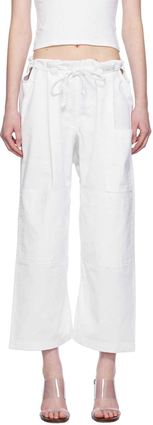 Gil Rodriguez: White 'The Lou' Lounge Pants