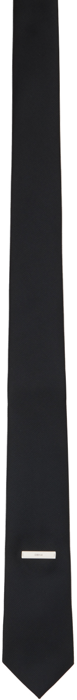 Black Tagged Tie