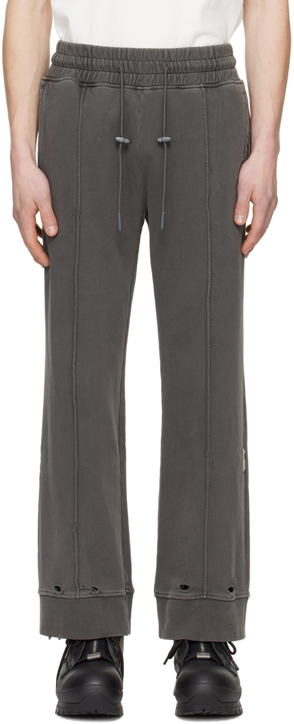 Gray Garment-Dyed Sweatpants
