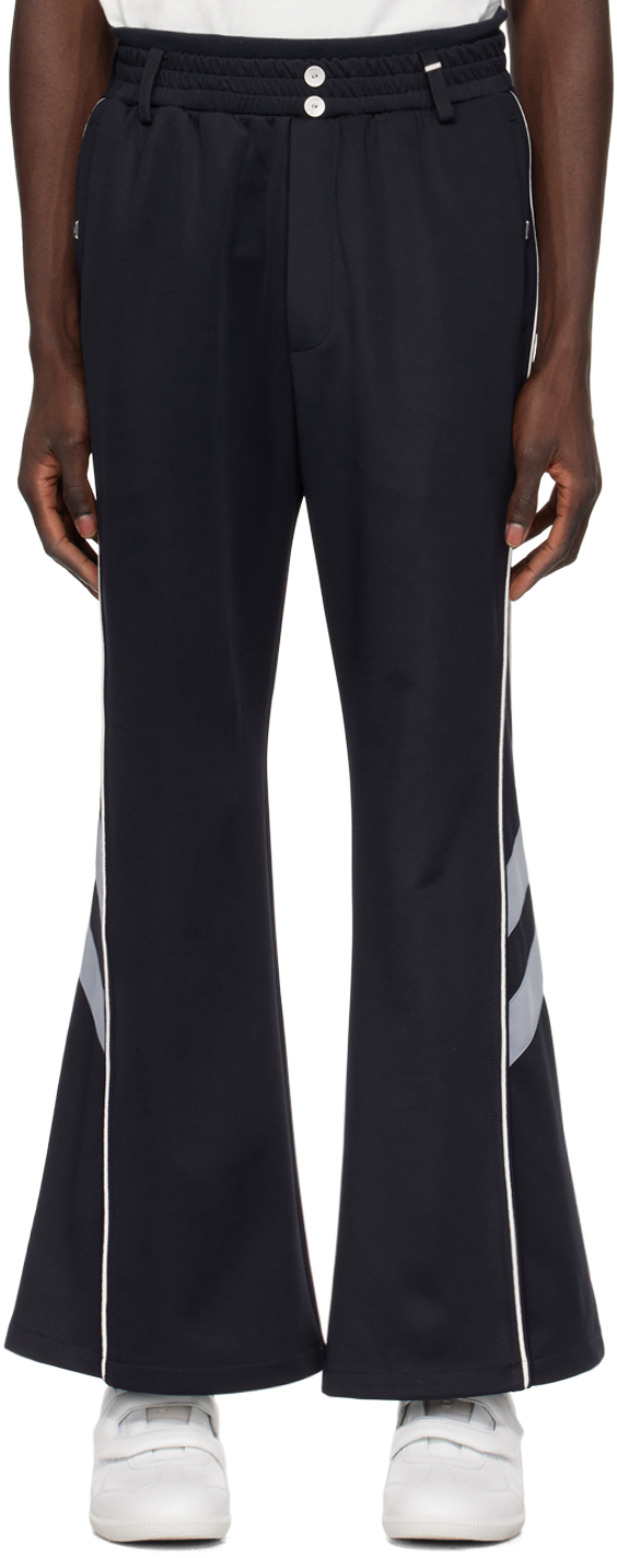 Shop C2h4 Navy Double Waist Linear Track Pants