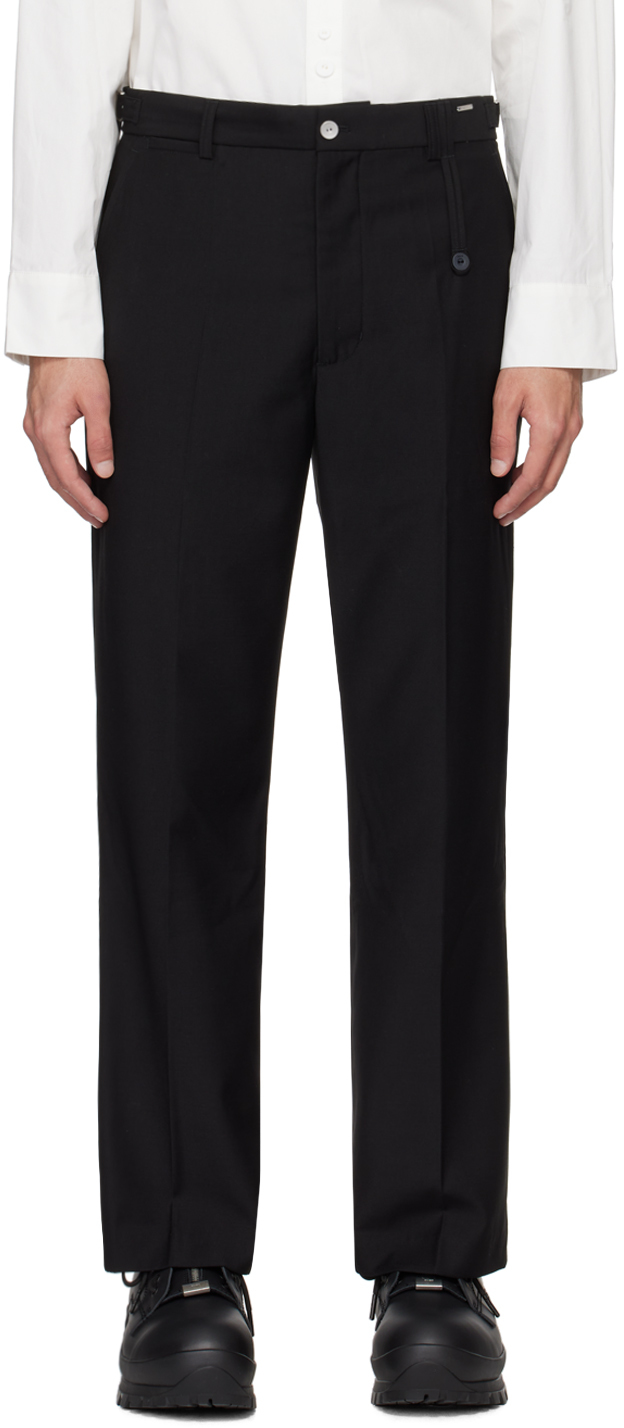 C2h4 Black Standard Suit Trousers
