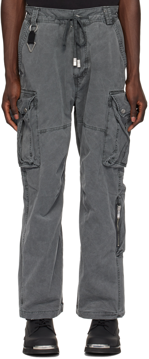 Shop C2h4 Gray Volcano Cargo Pants In Erode Gray