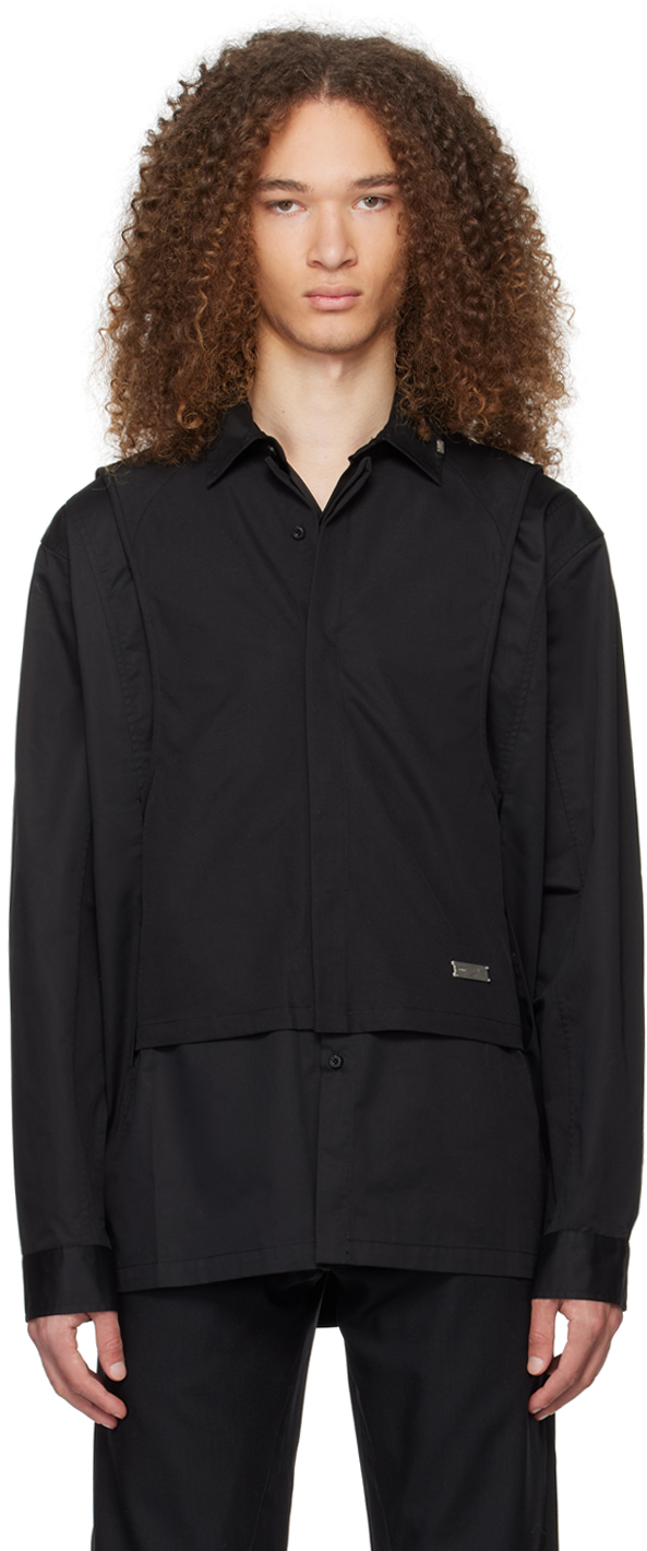 C2H4 Black Layered Shirt SSENSE