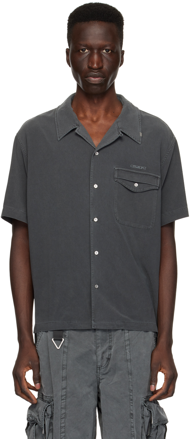 Shop C2h4 Gray Tennis-tail Shirt In Charcoal Gray