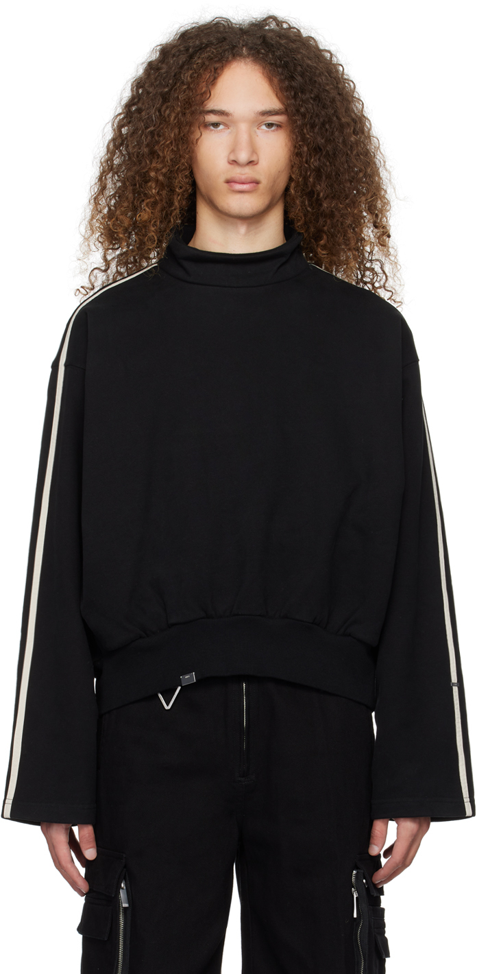 Black Linear Sweatshirt