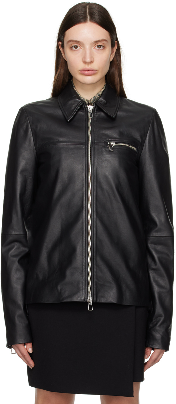Black Gel Leather Jacket