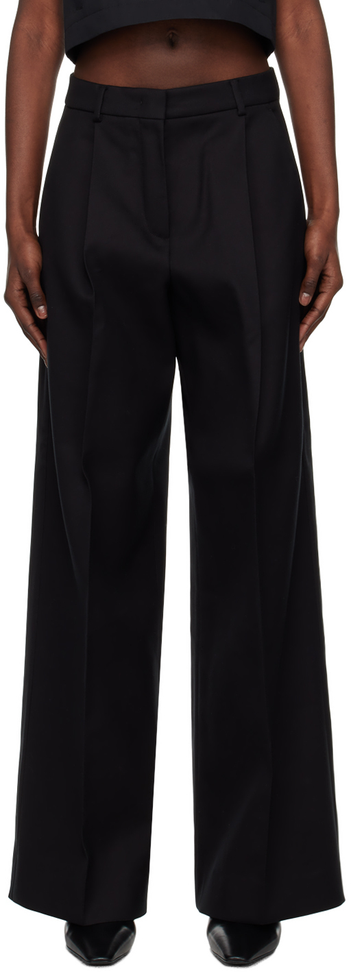 Shop Sportmax Black Zirlo Trousers In 3 Black