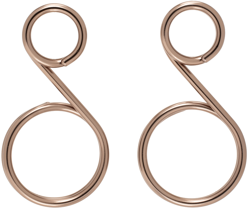 Shop 132 5. Issey Miyake Bronze Bubble Wands Earrings In 49 Brown Gold