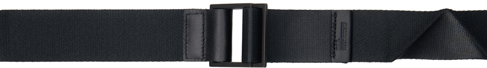 132 5. Issey Miyake Black Standard Belt In 18-black X Luster