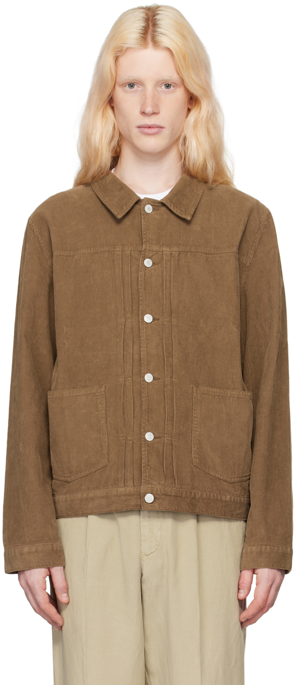 Officine Générale: Brown Leo Jacket | SSENSE