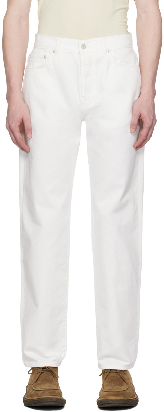 Shop Officine Generale White Tyler Jeans