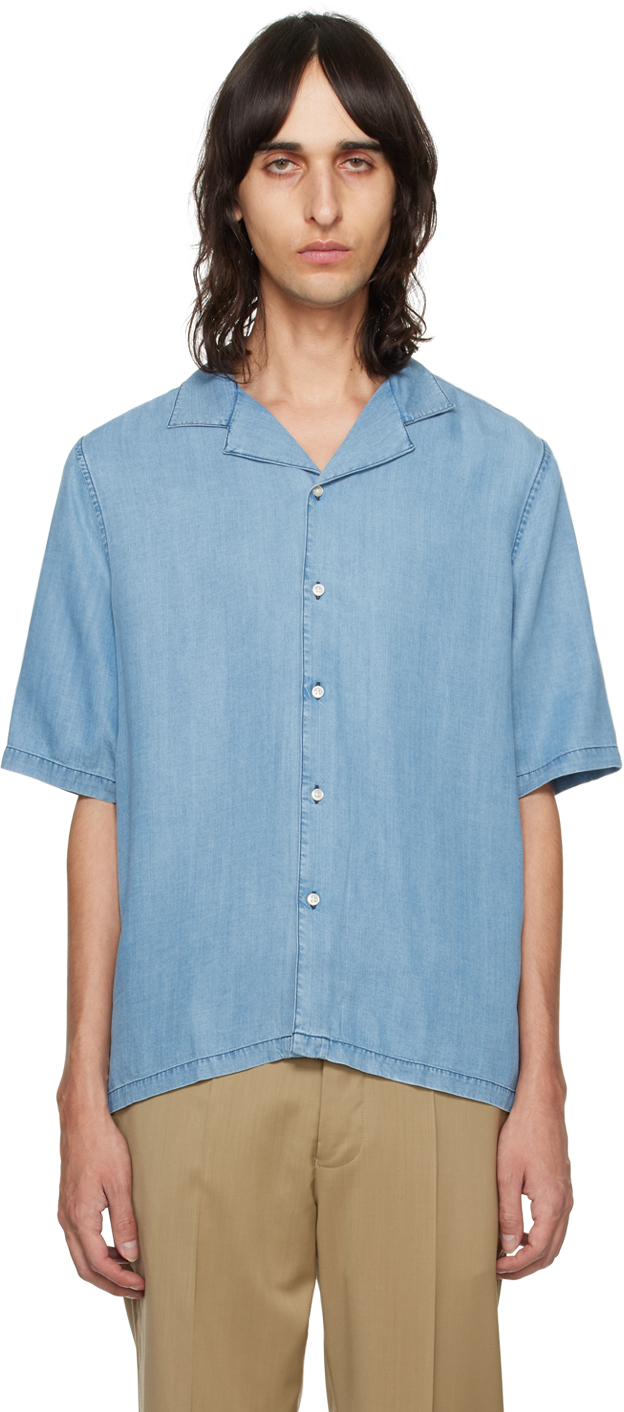 Officine Générale Blue Eren Denim Shirt