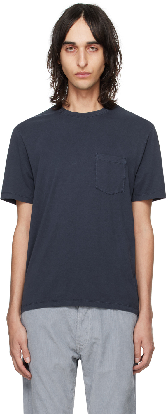 Officine Générale Navy Pocket T-Shirt