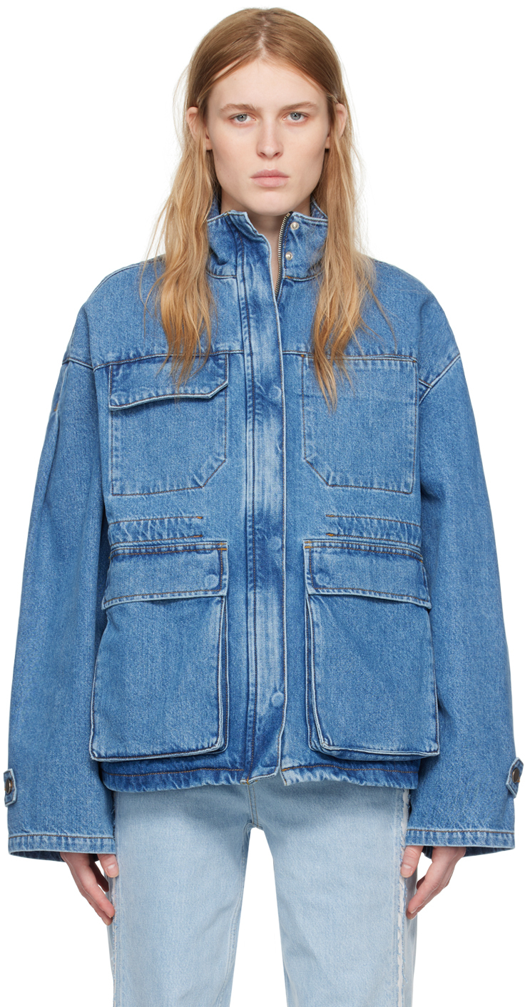 Shop Axel Arigato Blue Amble Denim Jacket