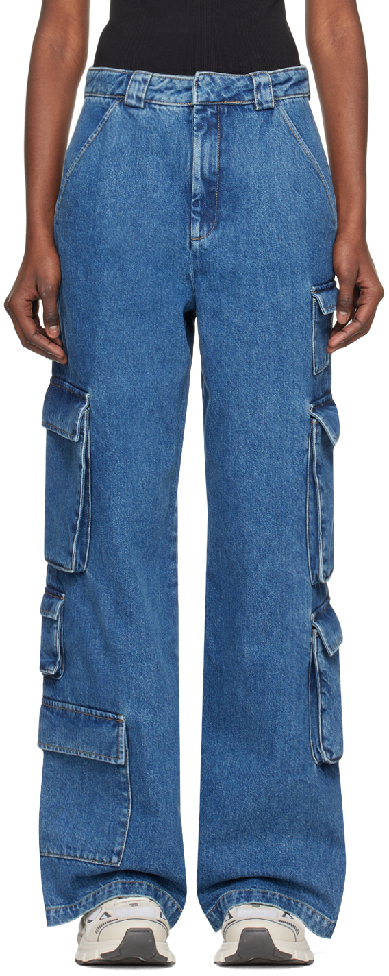 Blue Roam Denim Cargo Pants by Axel Arigato on Sale